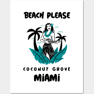 Beach Please Coconut Grove Miami Posters and Art